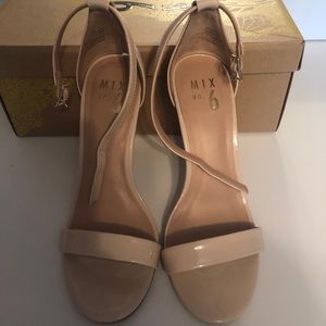 Nude Ankle Strap Heels